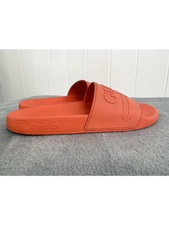 Gucci Slides Sandals Orange EU 42   Mens 8.5  Womens 12 main image 7